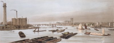 Westminster from Waterloo Bridge, incorporating the Shot Tower, from 